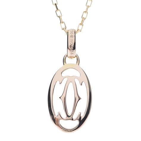 cartier logo necklace silver